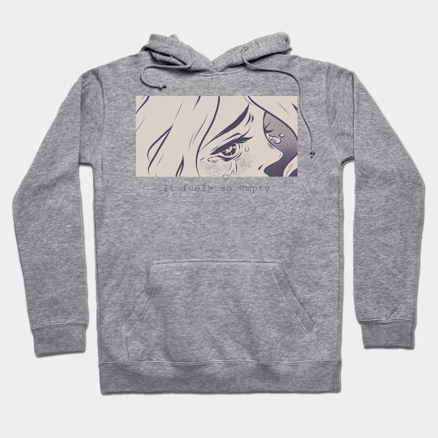 Sadness Sad Feelings Emotional Anime Girl Hoodie by Tip Top Tee's